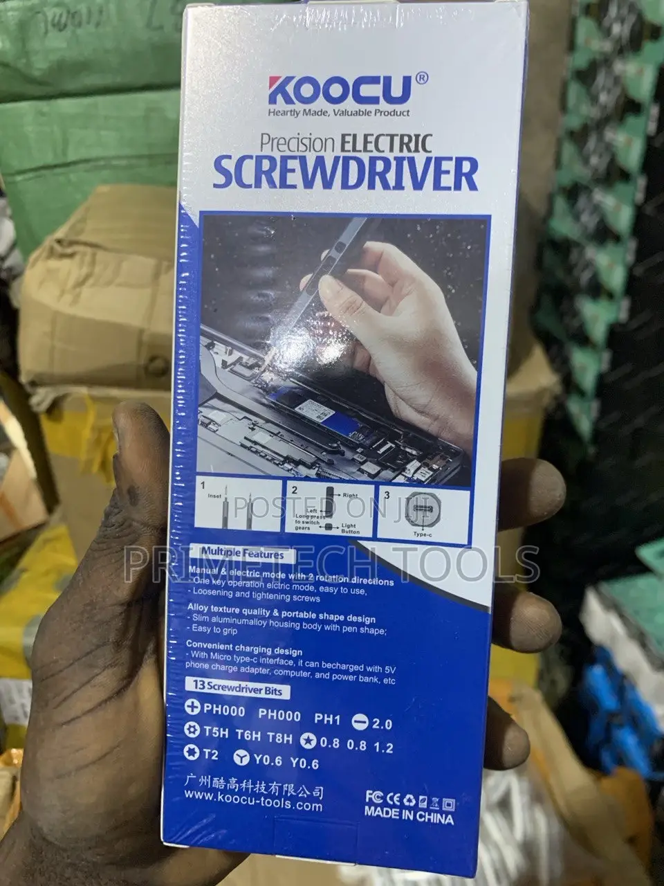 Stainless Steel Koocu K 01 Electric Screw Driver With 13bits