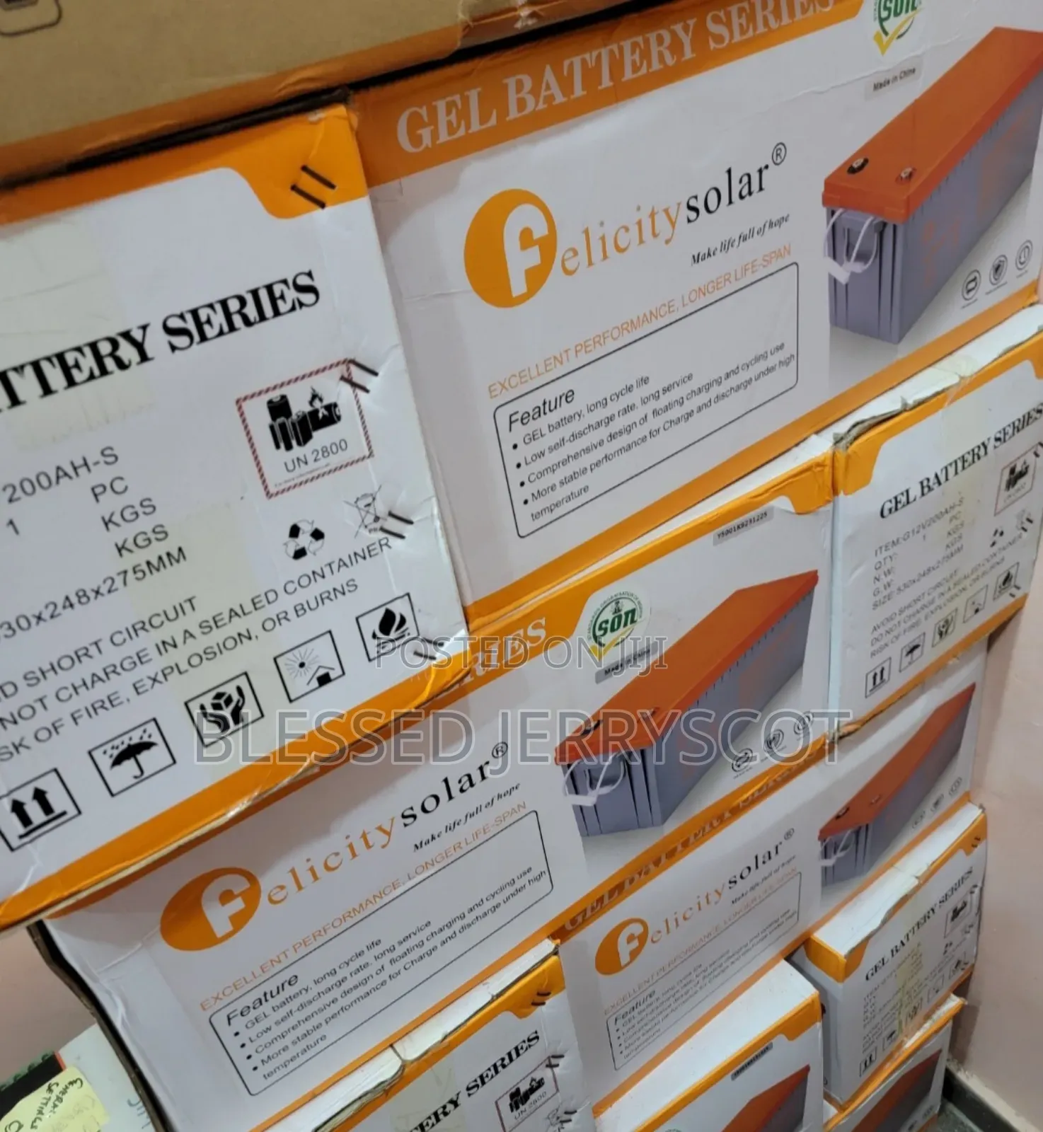 Felicity 200ah 12v Gel Inverter Solar Batteries In Stock.