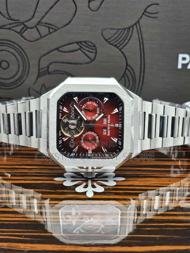 Patek Philippe Quality Luxury Men Chronograph Chain Strap Wristwatch