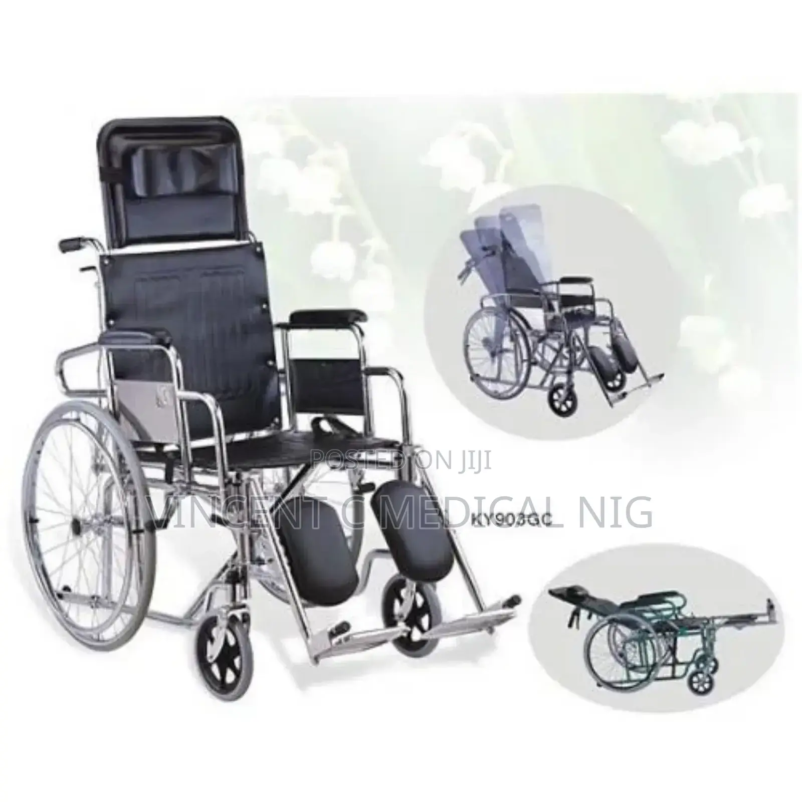 Executive Reclining Orthopaedic Commode Wheelchair