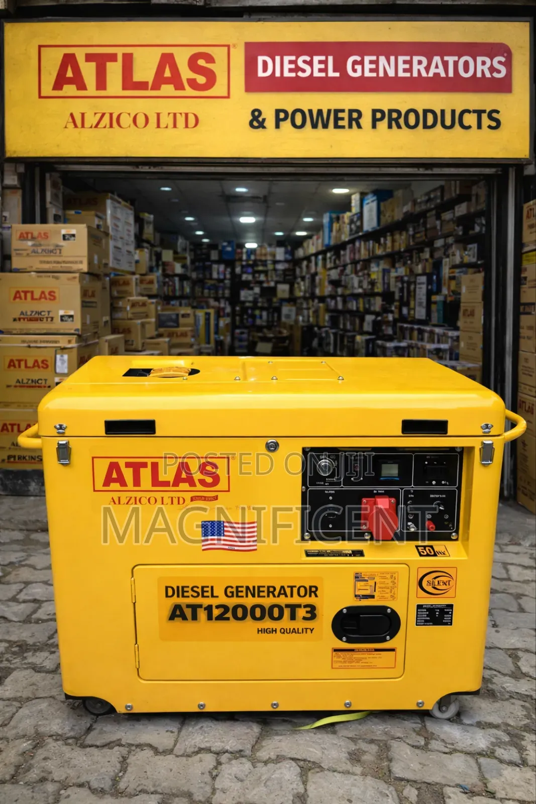 12kva Atlas At12000t3 Diesel Silent Generator