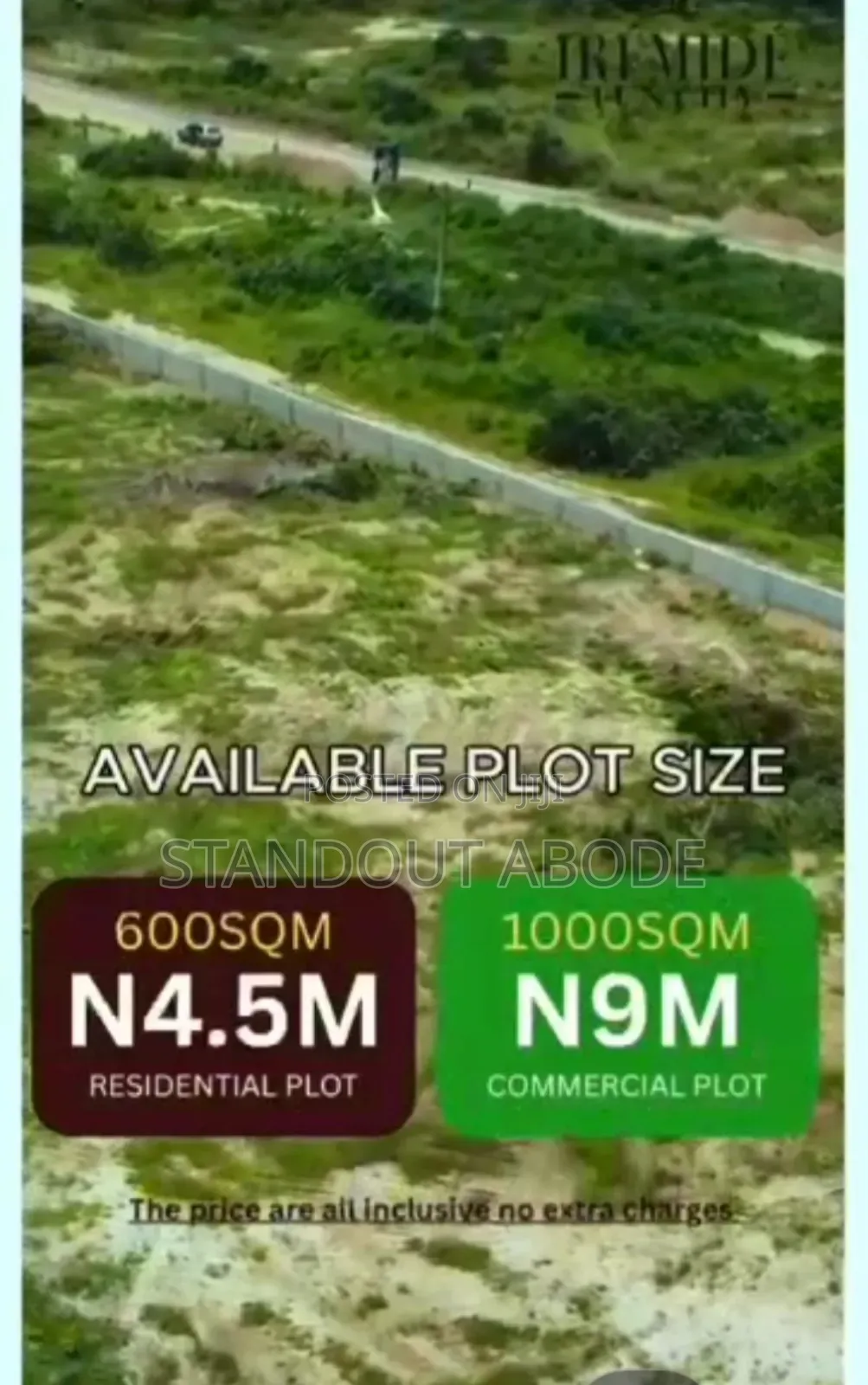 Get a 600sqm at Iremide Fun City