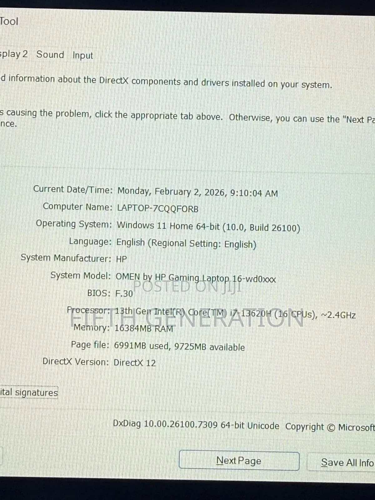 Laptop HP Omen 16 16GB Intel Core i7 SSD 1T
