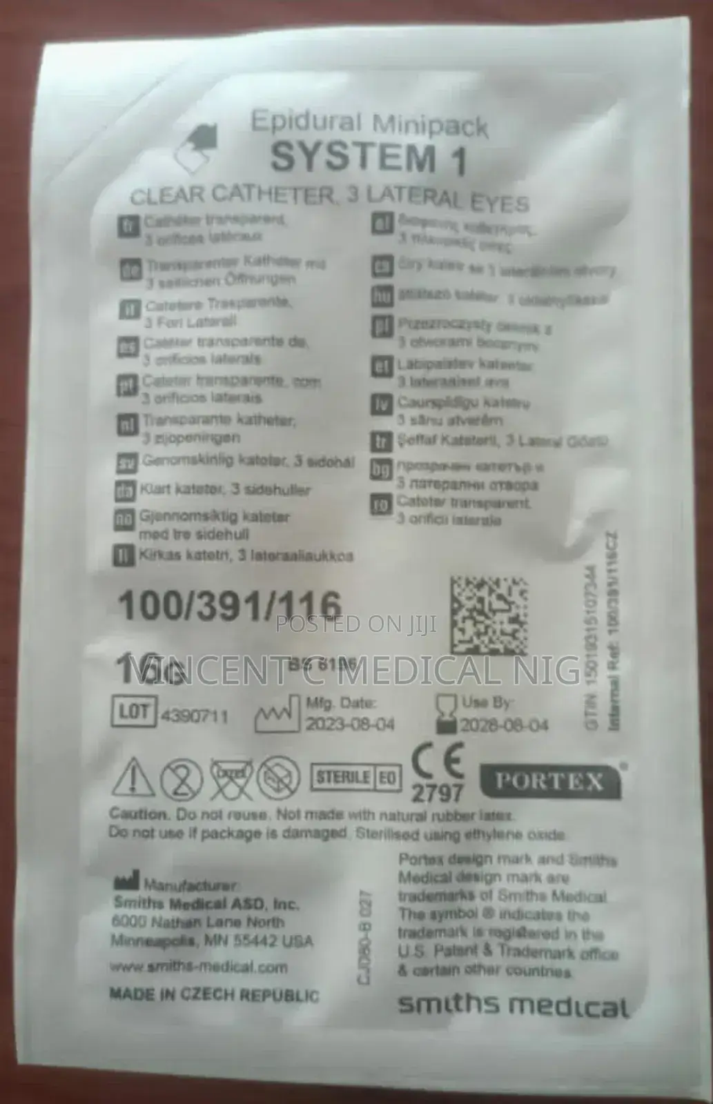 Epidural Portex Minipack Size 18g, and 16g Available