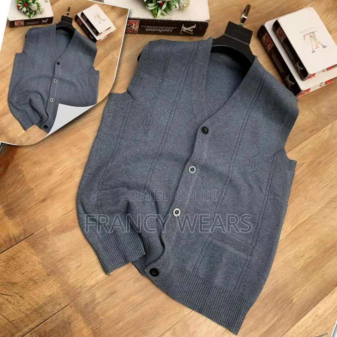 Men’S Casual v-Neck Button-Down Sweater Vest.