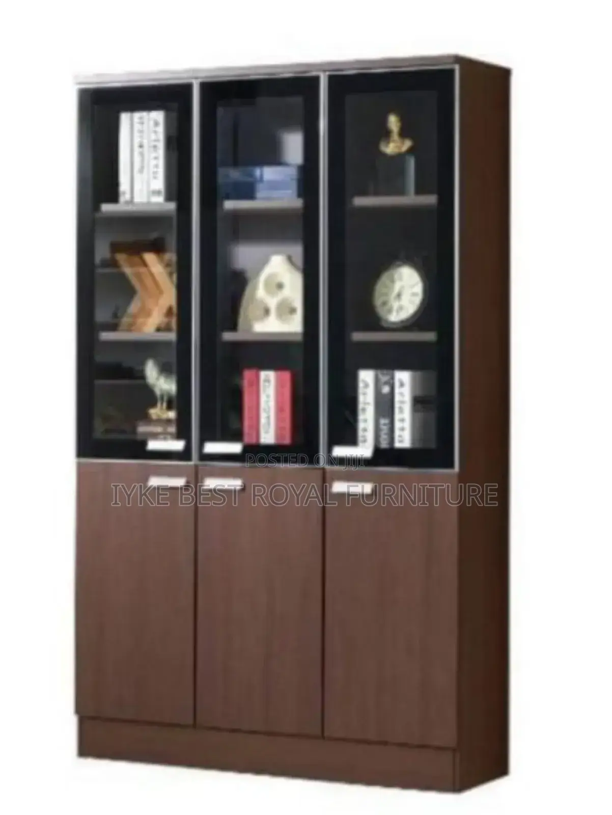 3door Wooden Bookshelf
