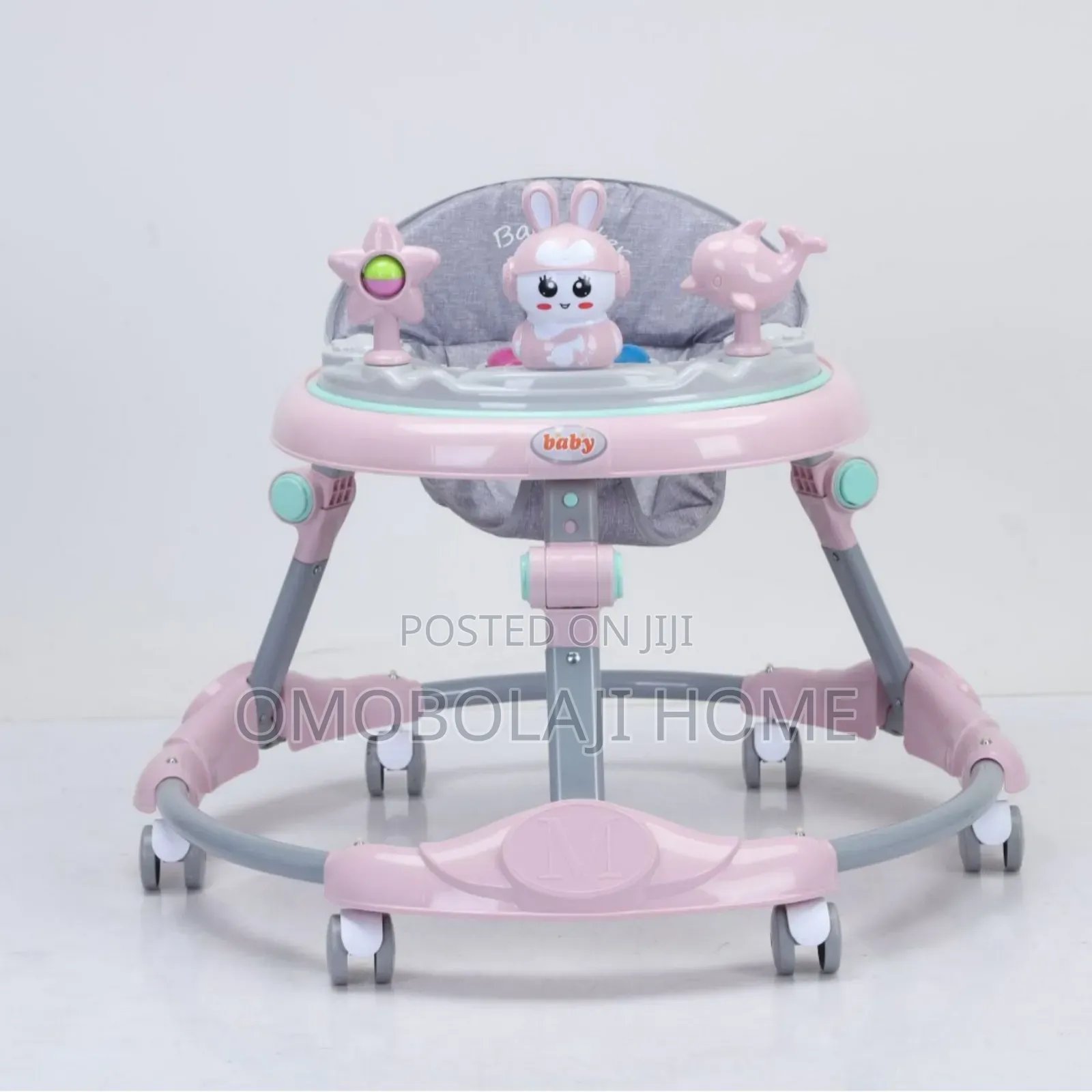 Musical Baby Walker Foldable Anti Roll 6 Wheels With Toys