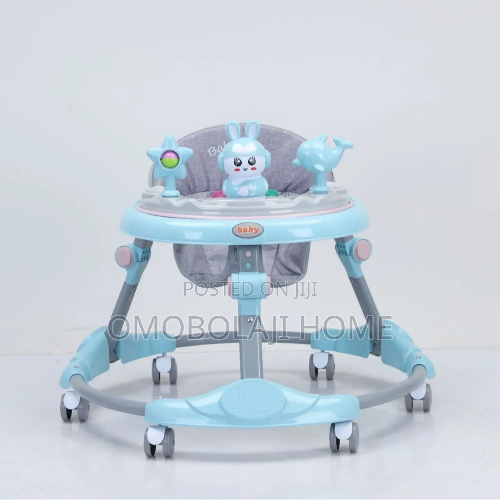 Musical Baby Walker Foldable Anti Roll 6 Wheels With Toys