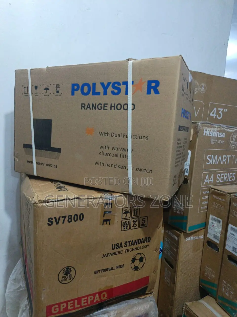 Polystar Black Wall Cooker Hood Pv-Td6010b