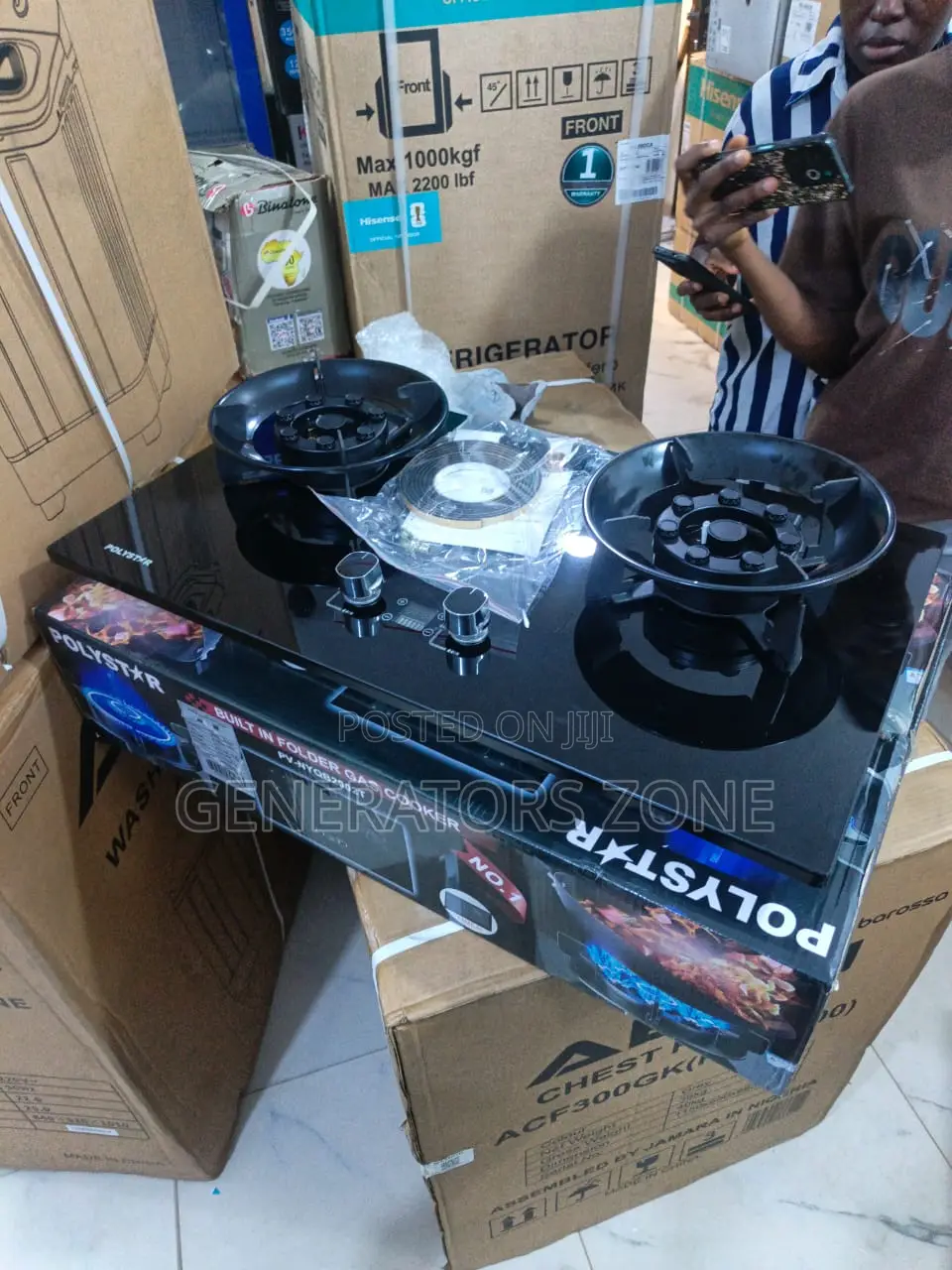 Foldable 2 Burner Built-in Gas Hob Polystar Pv-Nyqb2002