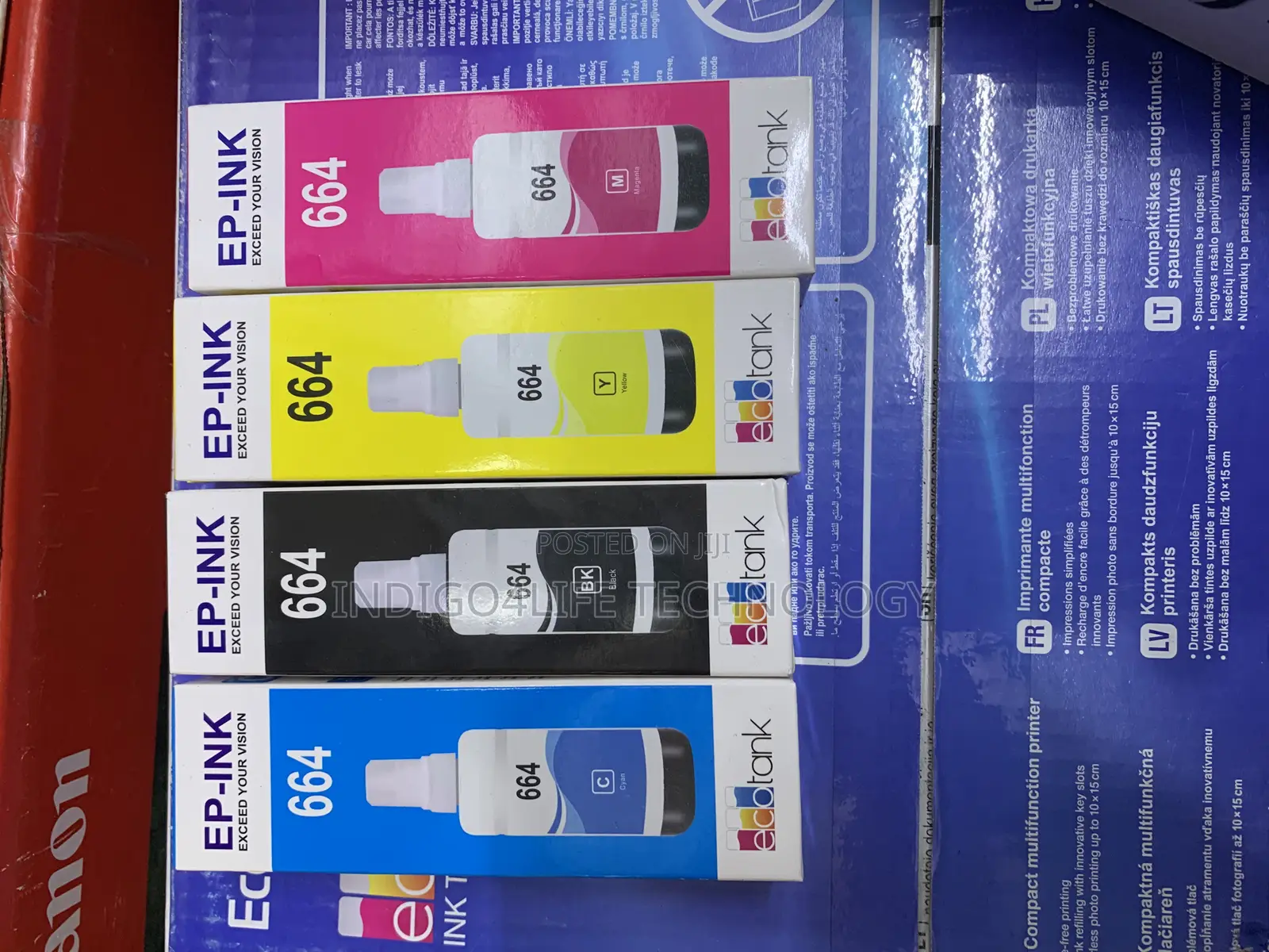 Epson 664 Genuine Ink Black Magenta Cyan Yellow