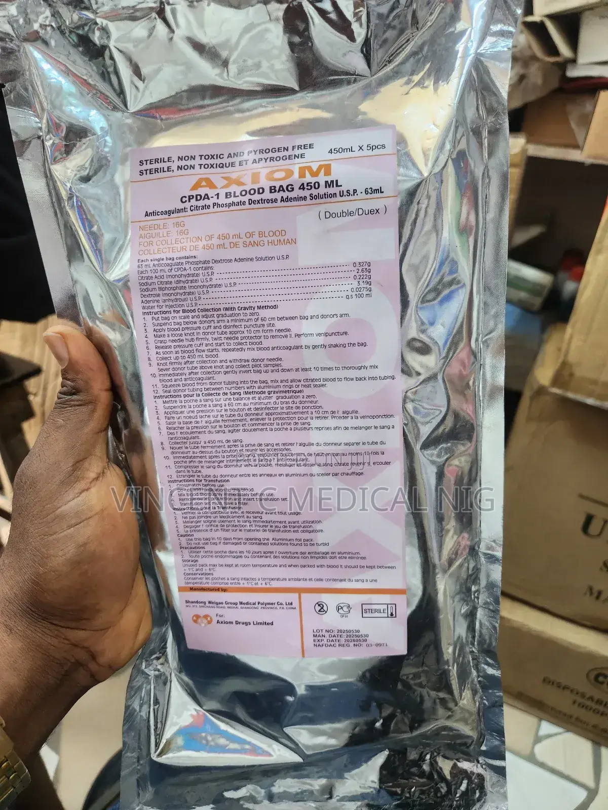 Double Blood Bag