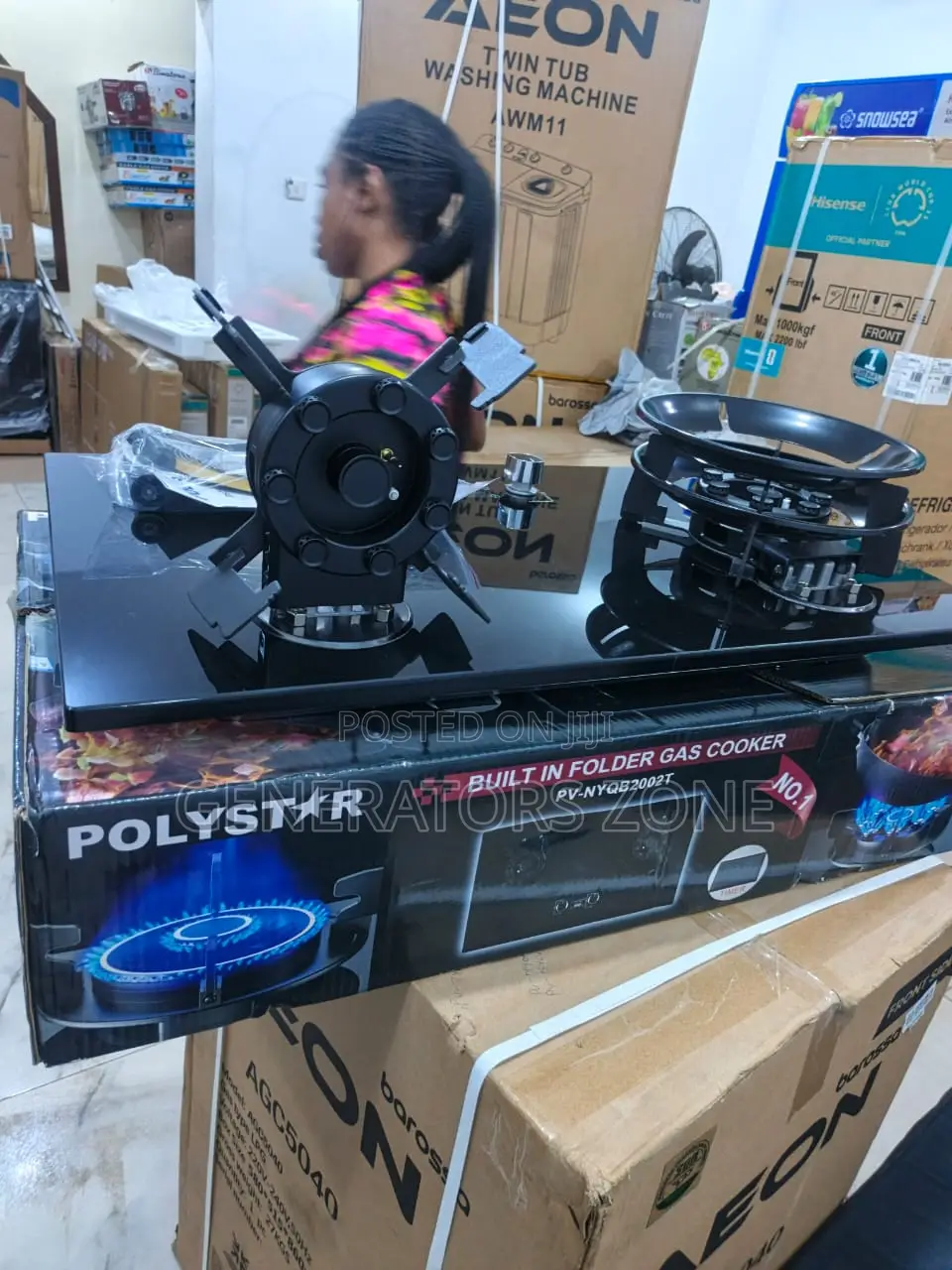 Pv-Nyqb2002 Polystar 2 Burner Gas Hob With Liftable Lid
