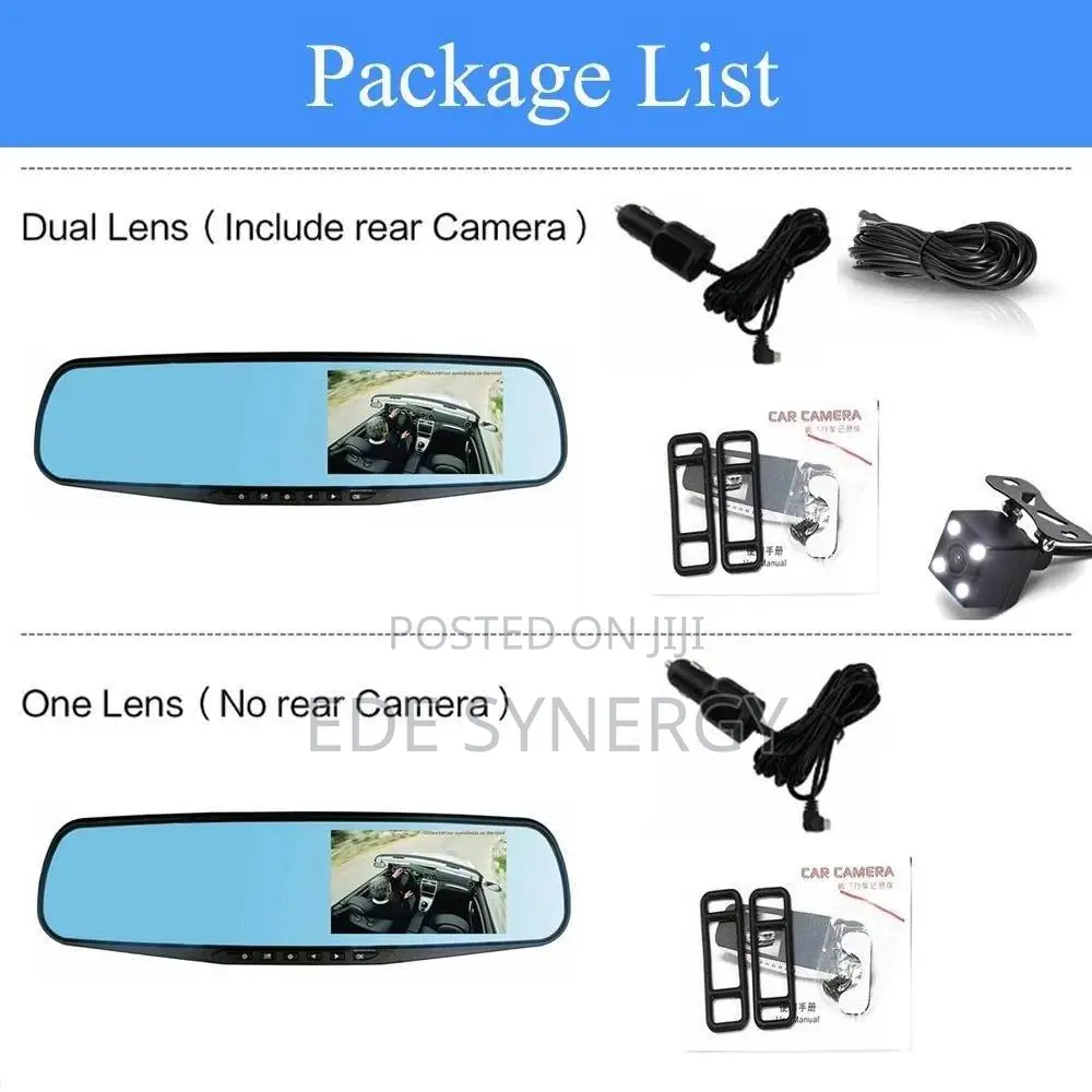 Rear View Dash Cam For Automobile