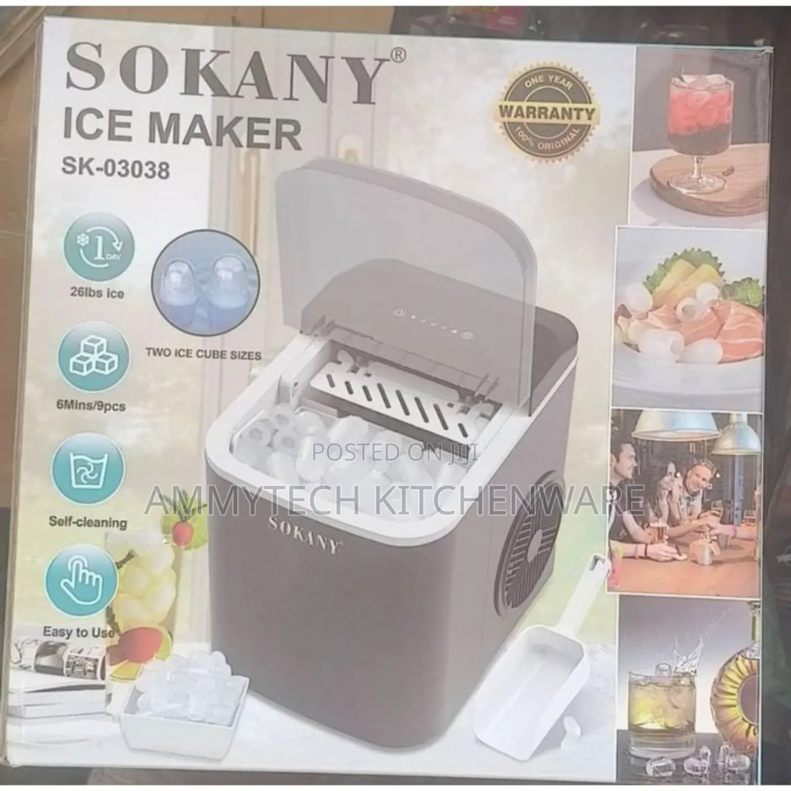Powerful Sokany Fast Freezing Ice Cube🧊 Mold Maker Machine