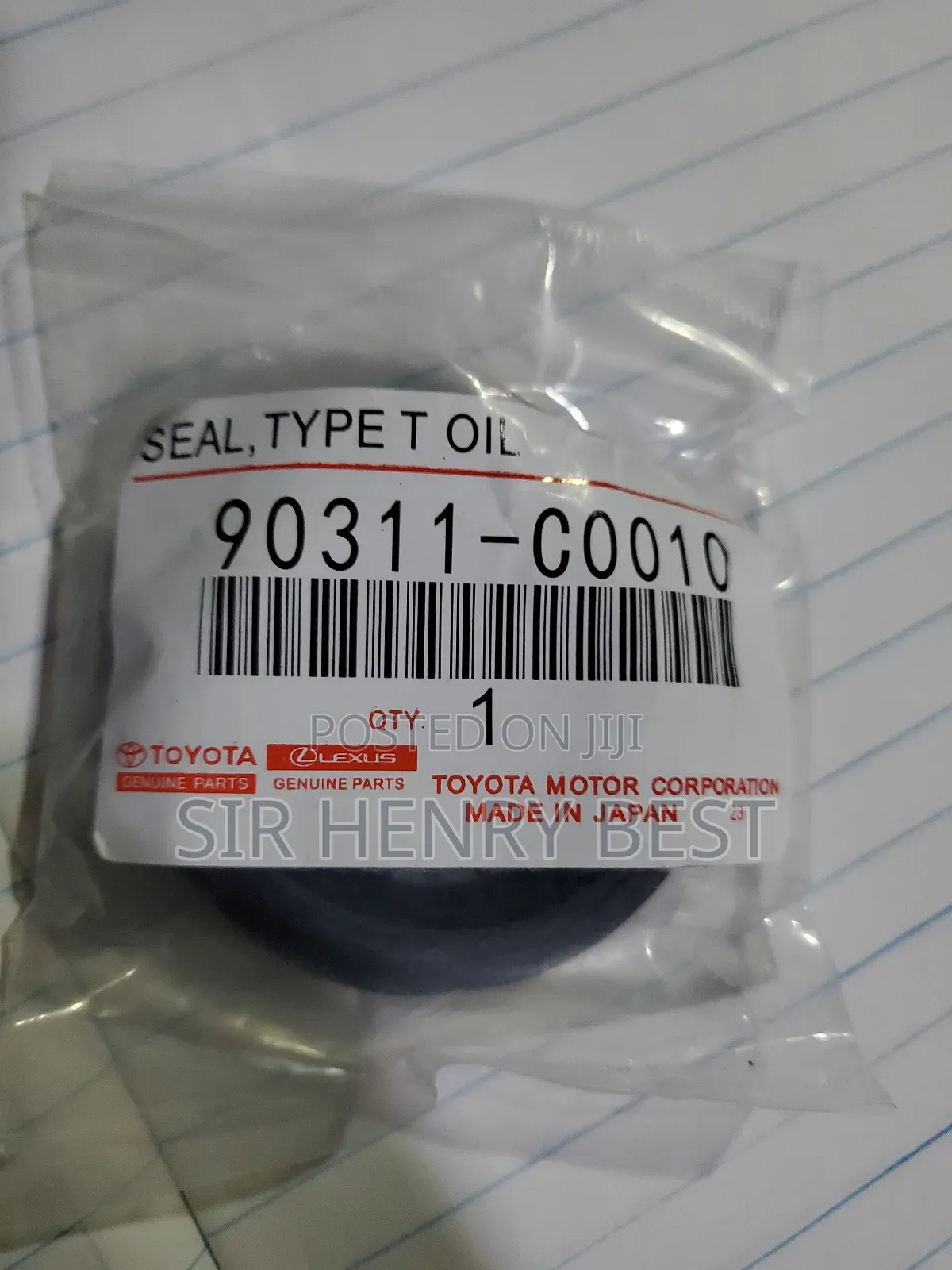 Transaxle Oil Seal Toyota Corolla And Yaris