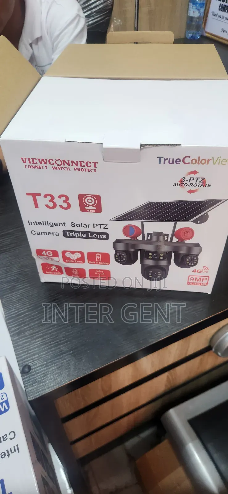 Three Lens Solar Camera 4g With Three Lens Rotation T33