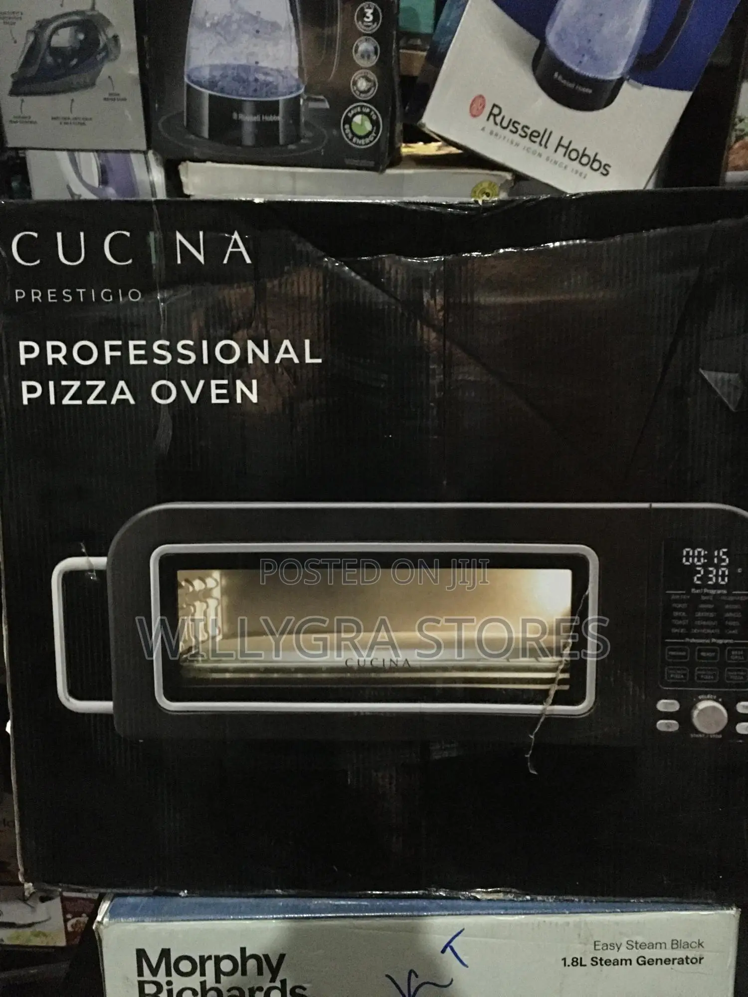 Cucina Prestigio Professional Pizza Oven In Black