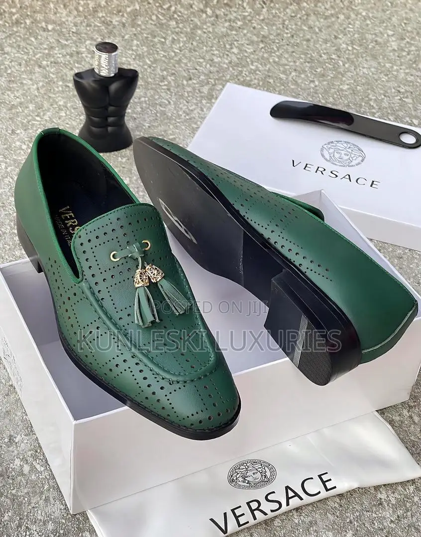 Original Versace Tassel Leather Shoe For Men In 4 Color-ways