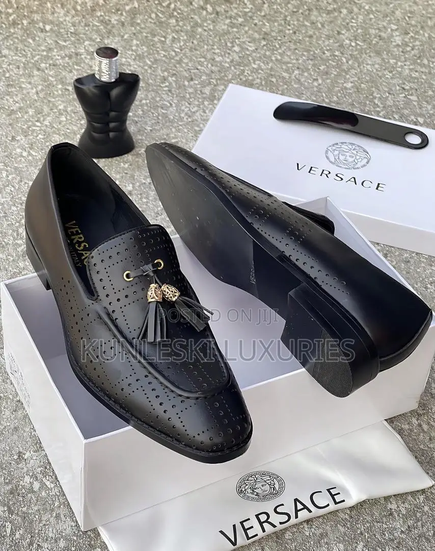 Original Versace Tassel Leather Shoe For Men In 4 Color-ways