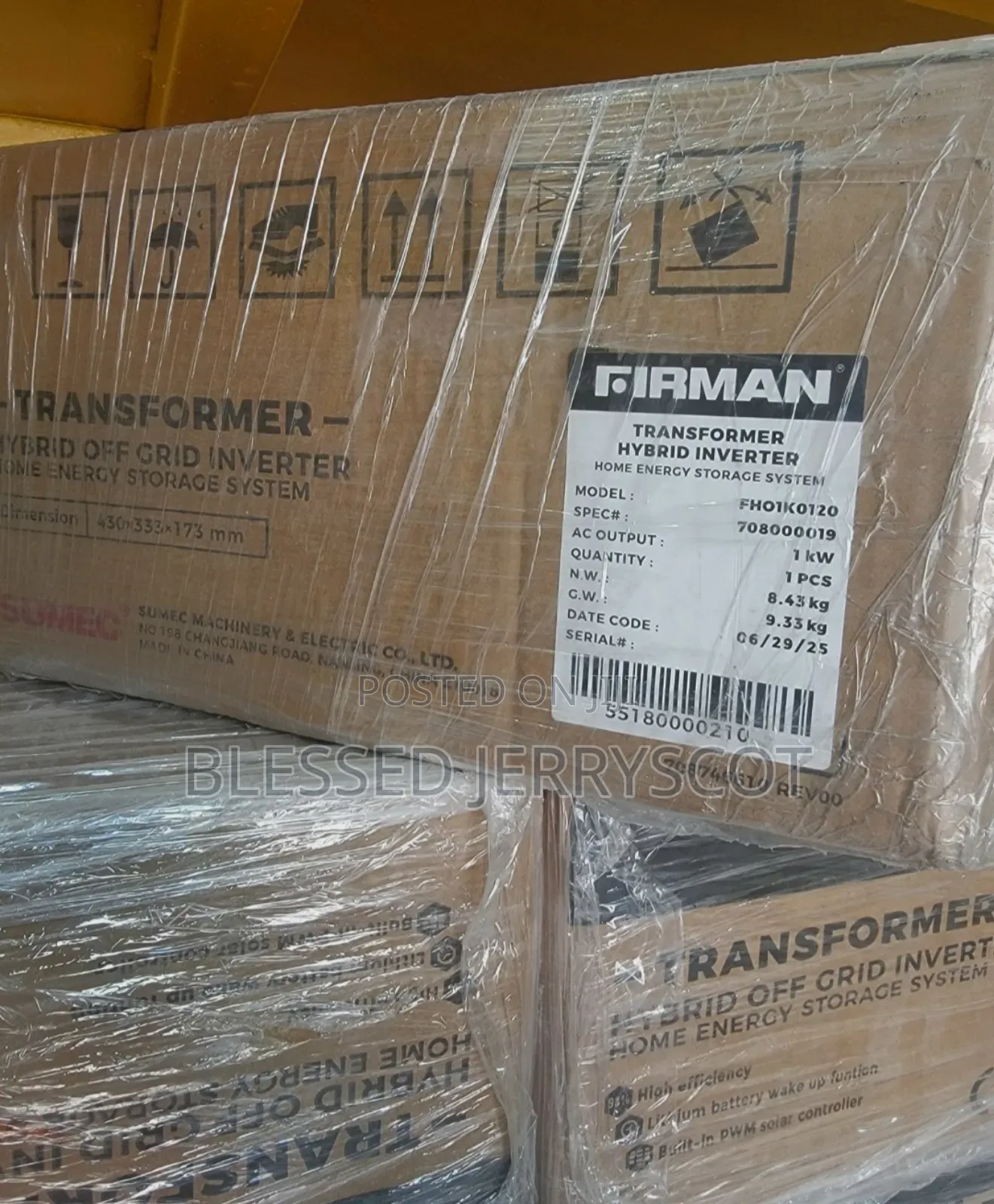 Fireman 1kva 12v Hybrid Solar Inverters Available In Stock