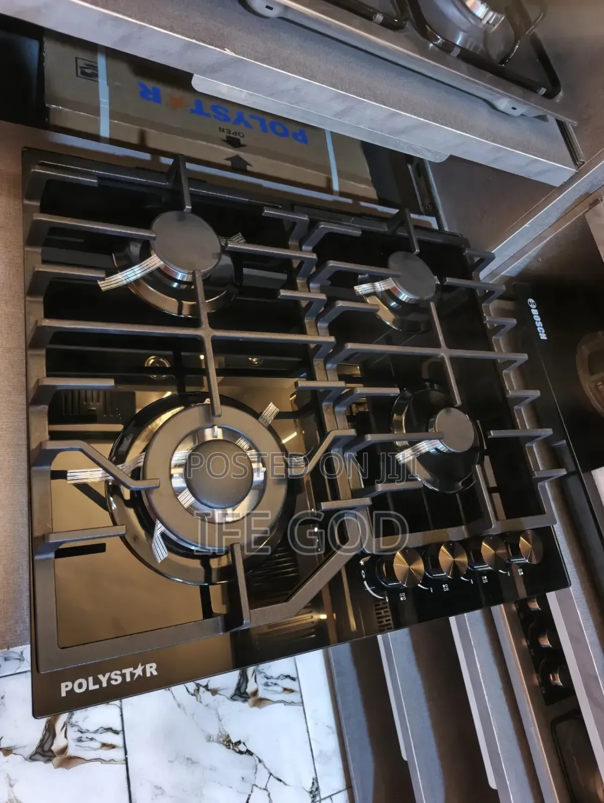 Original Polystar Built-in 60cm Luxury 4 Burners Gas Cooker Hob Copper