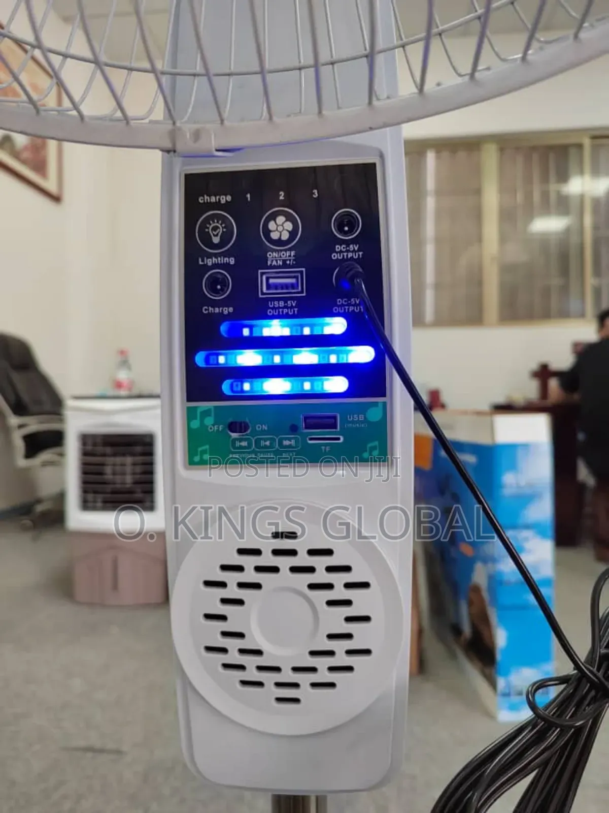 18" Ac/Dc Solar Fan +15,000mah Power Bank, Mosquitoes Repellent+Panel
