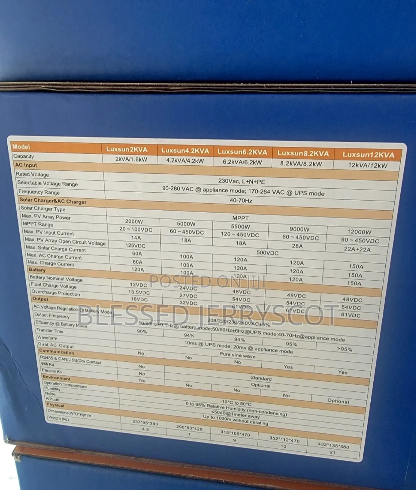 Luxsun 8.2kva 48v Hybrid Solar Inverters Available In Stock.