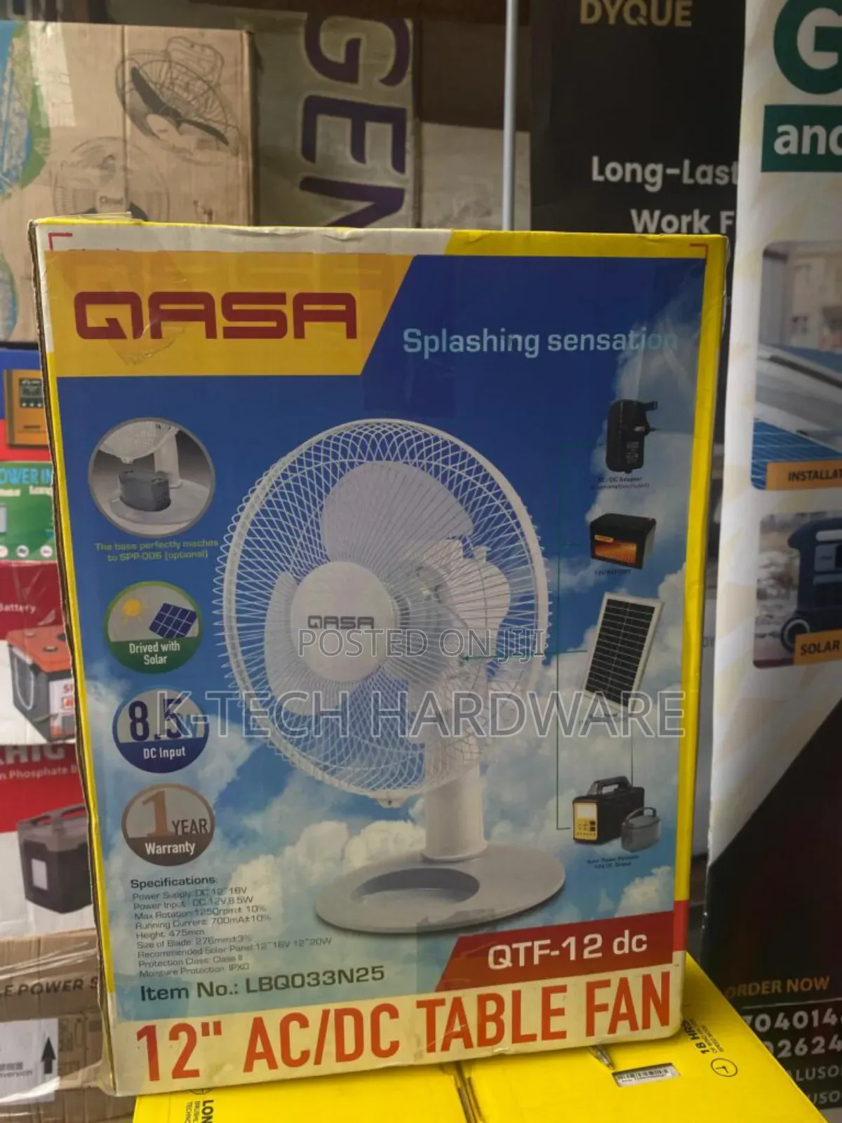12 Inches Qasa Ac/Dc Table Fan QTF-12dc
