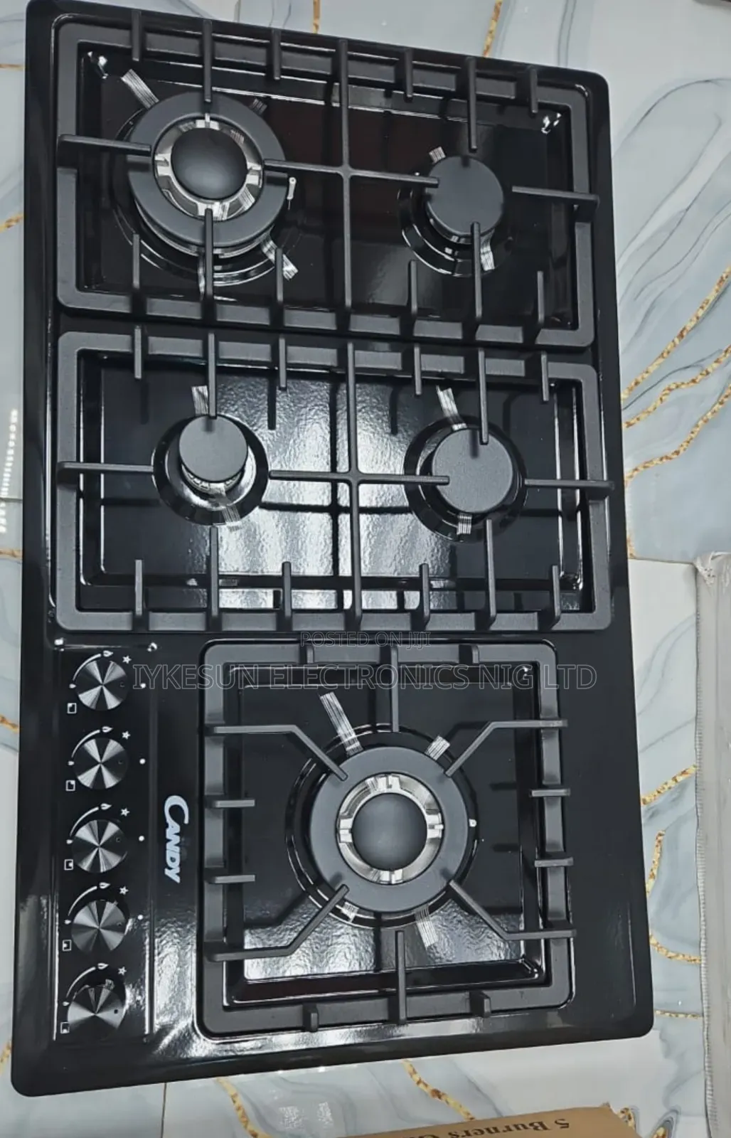 Original Quality Candy Built-in 5 Burners Black Stainless Steel Cooker
