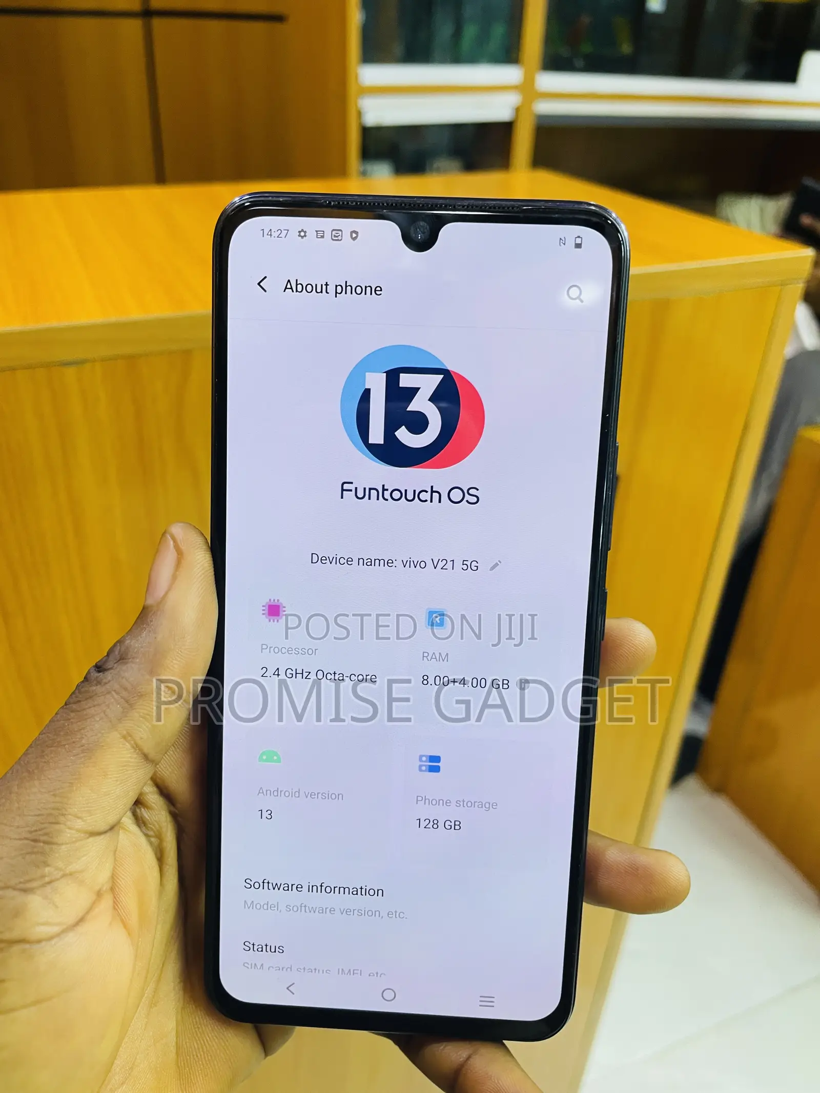 Vivo V21 128 GB Black