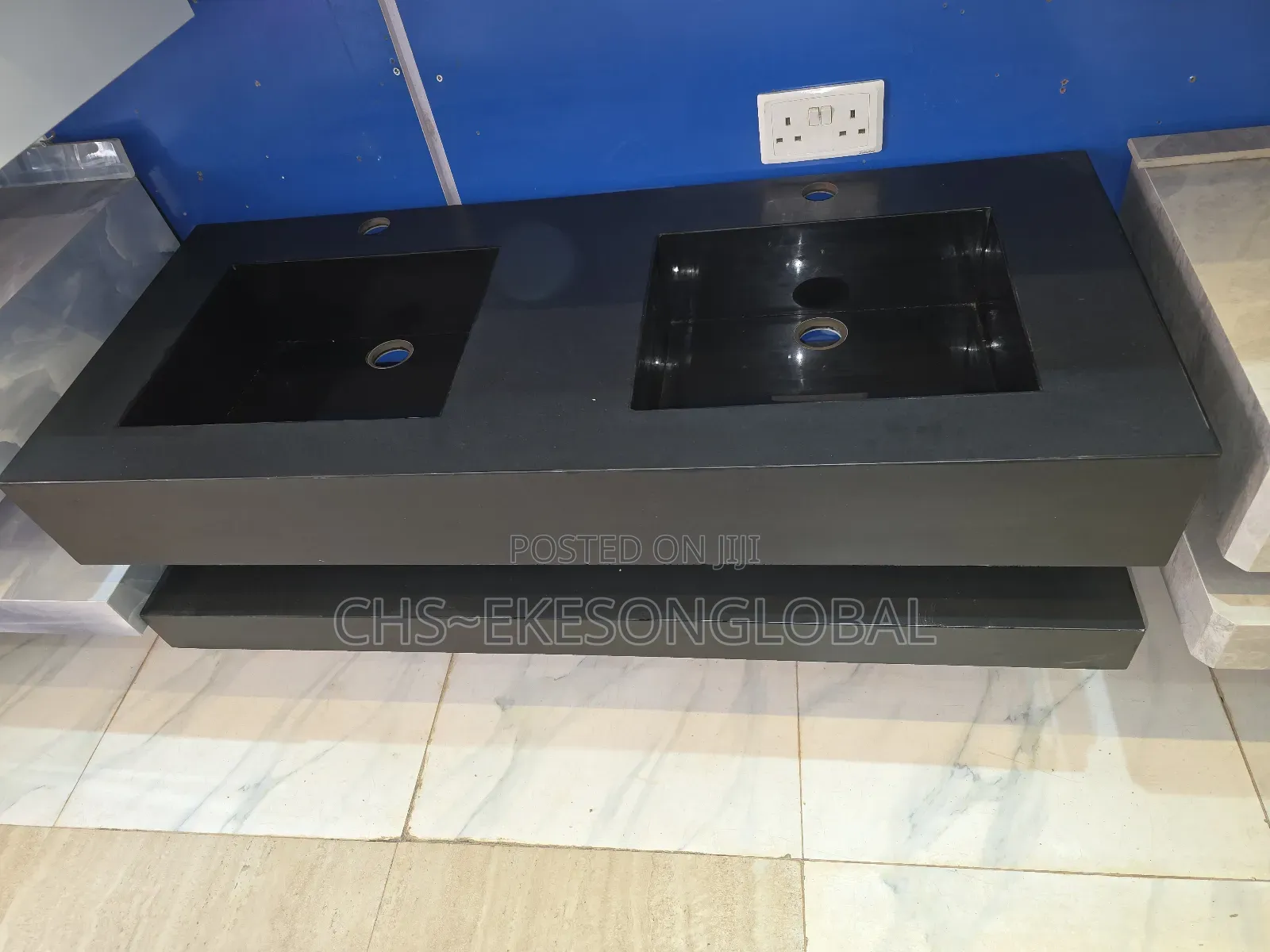Black Foreign Dual Granite Design Cabinet