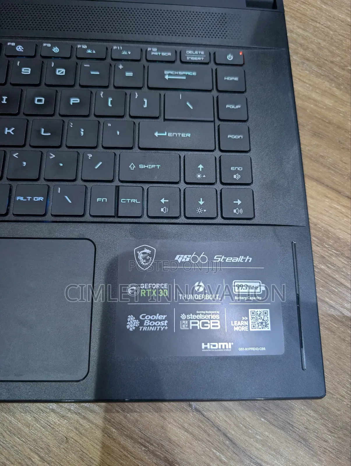 Laptop MSI GS66 Stealth 10SGS 32GB Intel Core i7 SSD 512GB