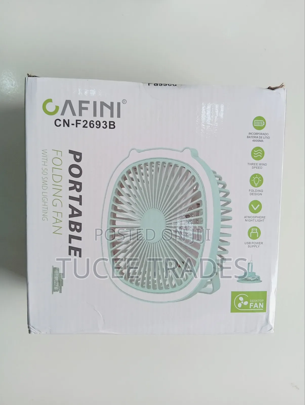 Cafini Cn-F2693b Portable Folding Fan