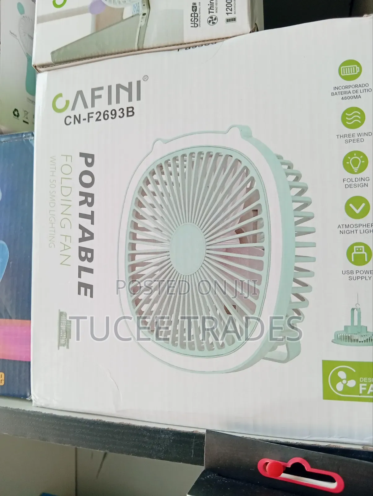 Cafini Cn-F2693b Portable Folding Fan