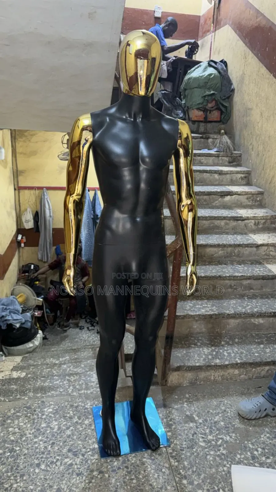 High Quality Black N Gold Male Mannequin