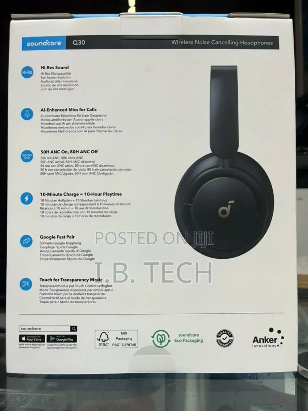 Soundcore by Anker Q30 Multi-Mode Noise Canceling Bluetooth Headphones