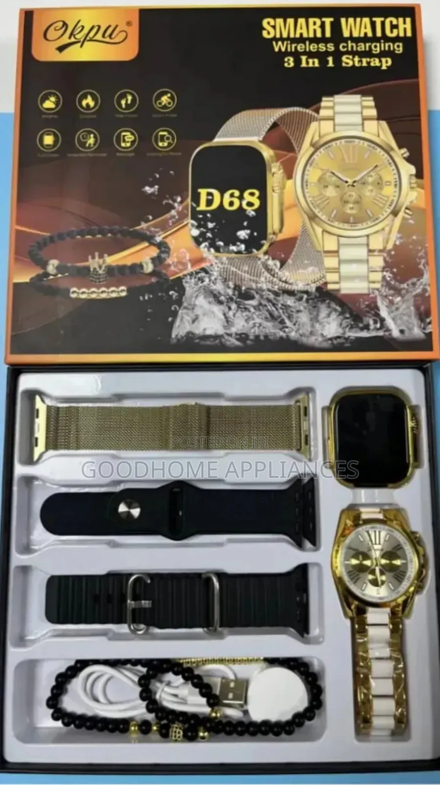 D68 Men's Smart Watch Watch Chain, Hand Band.