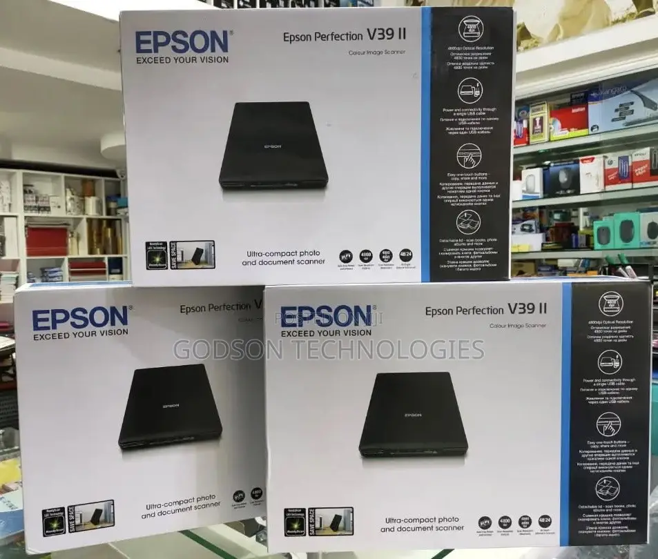 Epson Perfection V39 Ii Color Photo and Document Flatbed Scanner