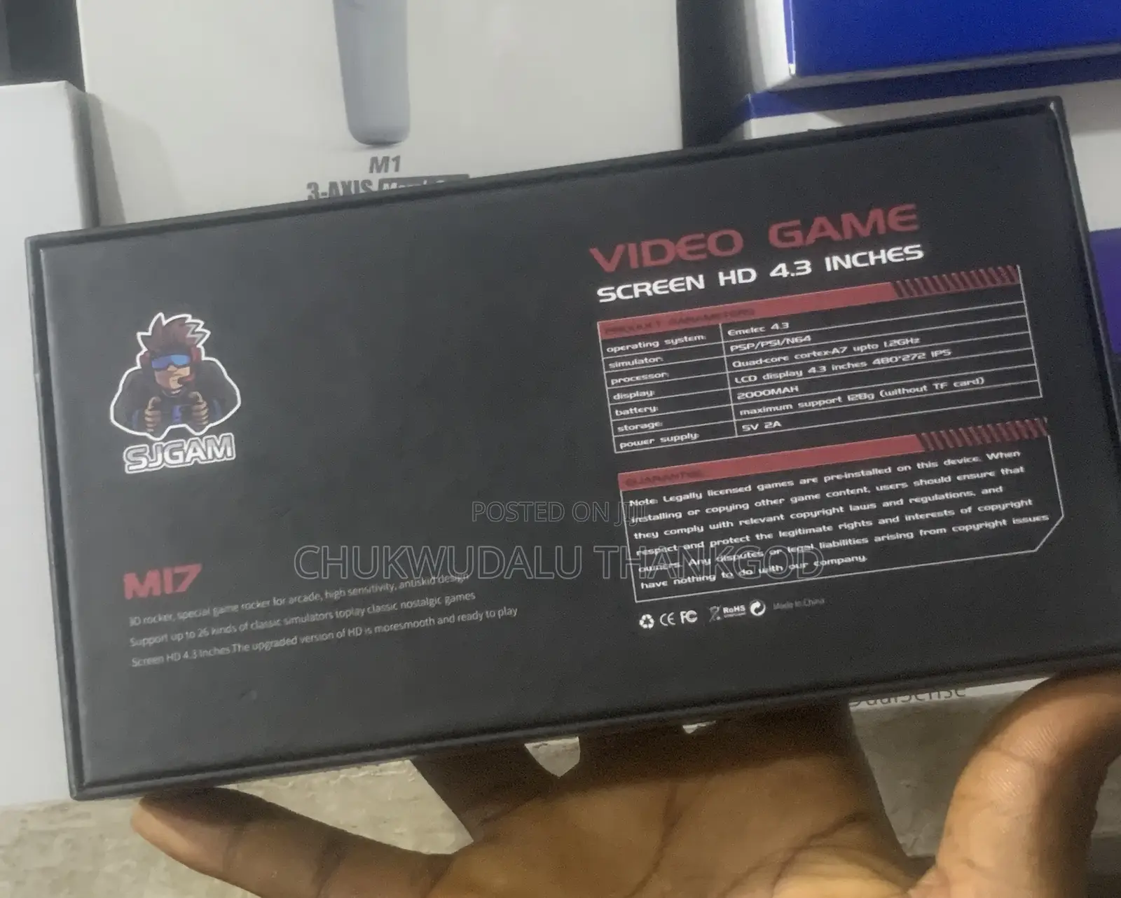 Video Game M17 Screen Hd 4.3 Inches