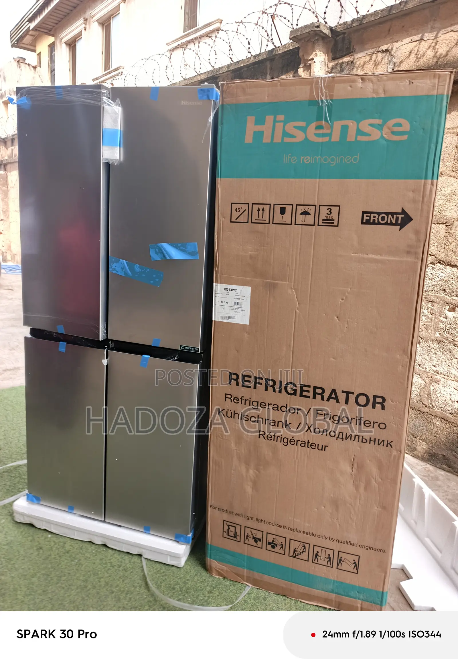 Home Refrigerator With Cross Doors 427l | Hisense