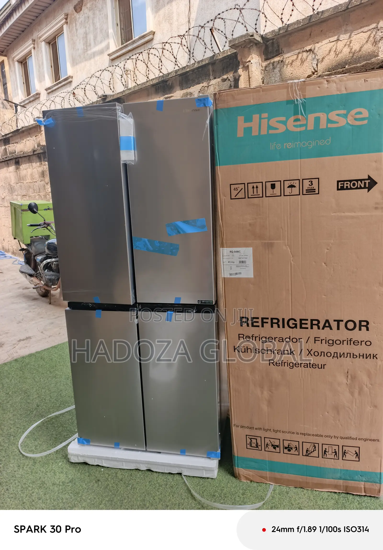 High Capacity 427l Refrigerator – Hisense Cross Door