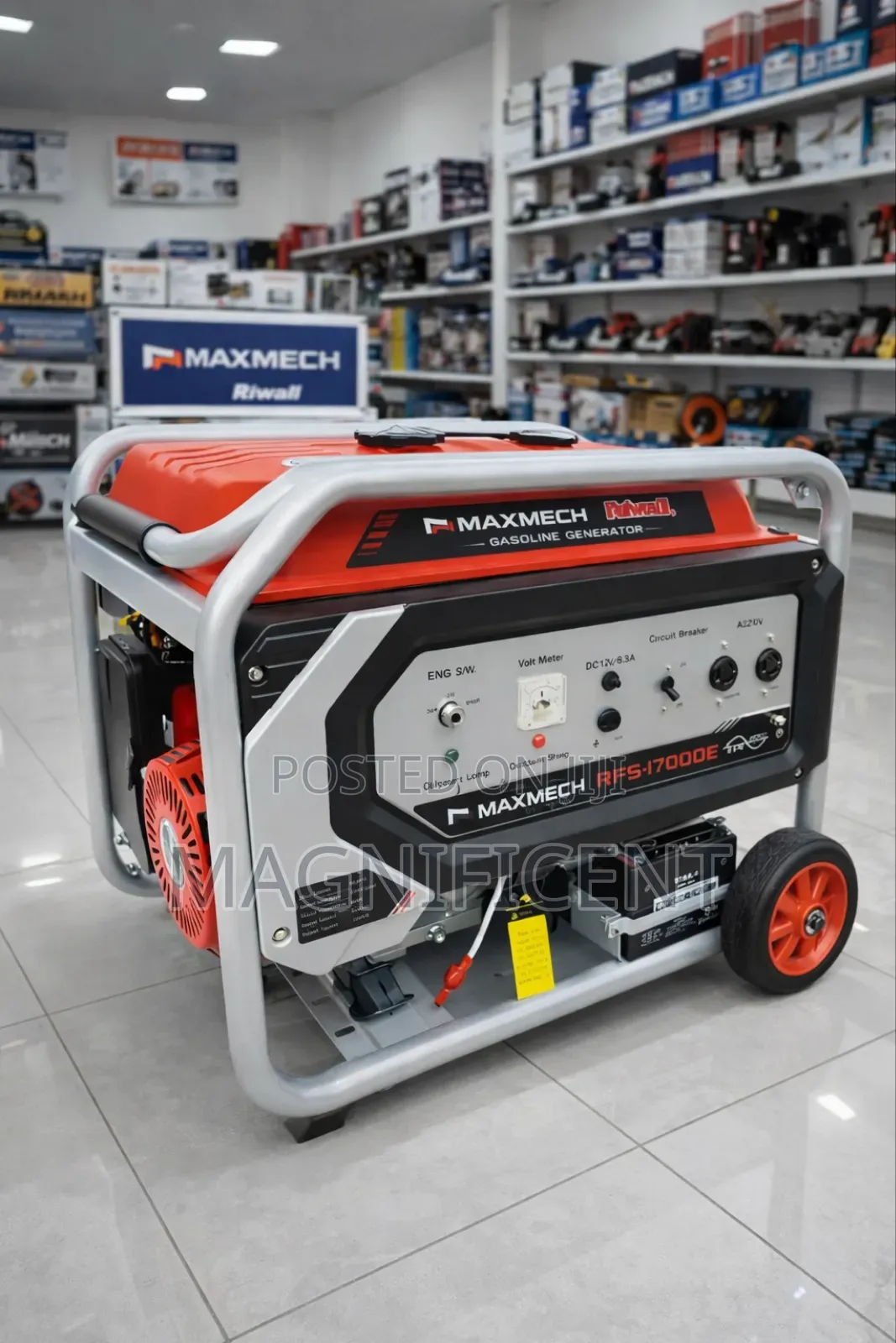 Original 15 Kva Maxmech RFS-17000e Gasoline Generator – Front Store Dp