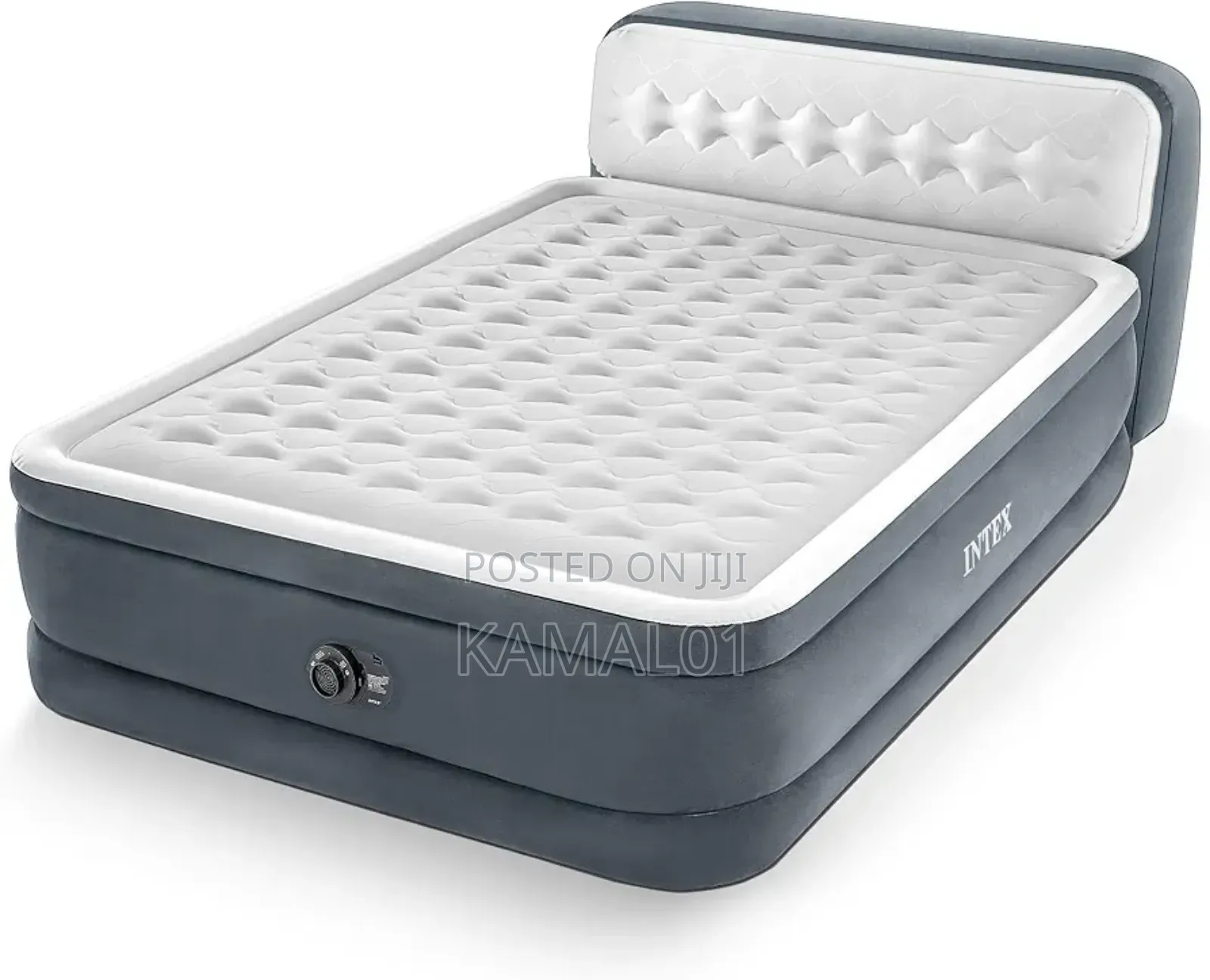 Dura Beam Elevated Fiber Tech Soft Air Mattress Bed With Built in Pump