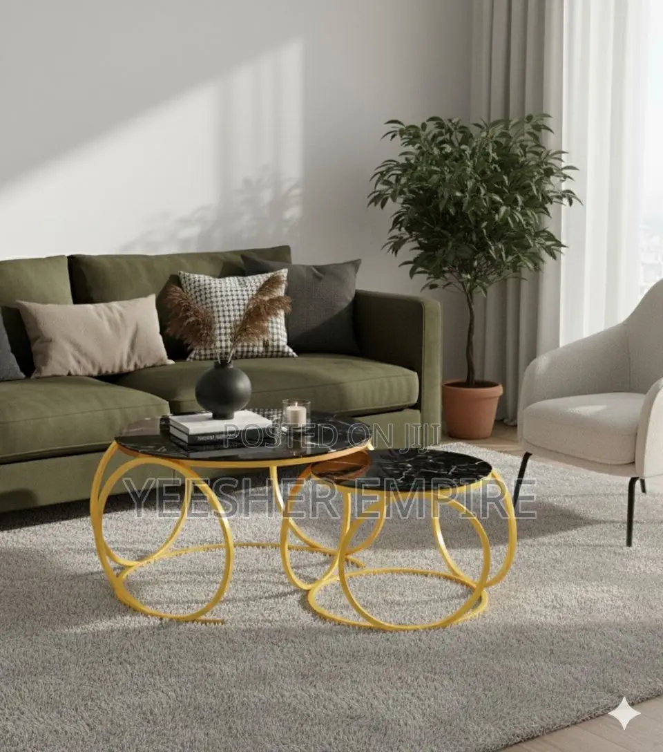 2in1 Marble Glass Center Table
