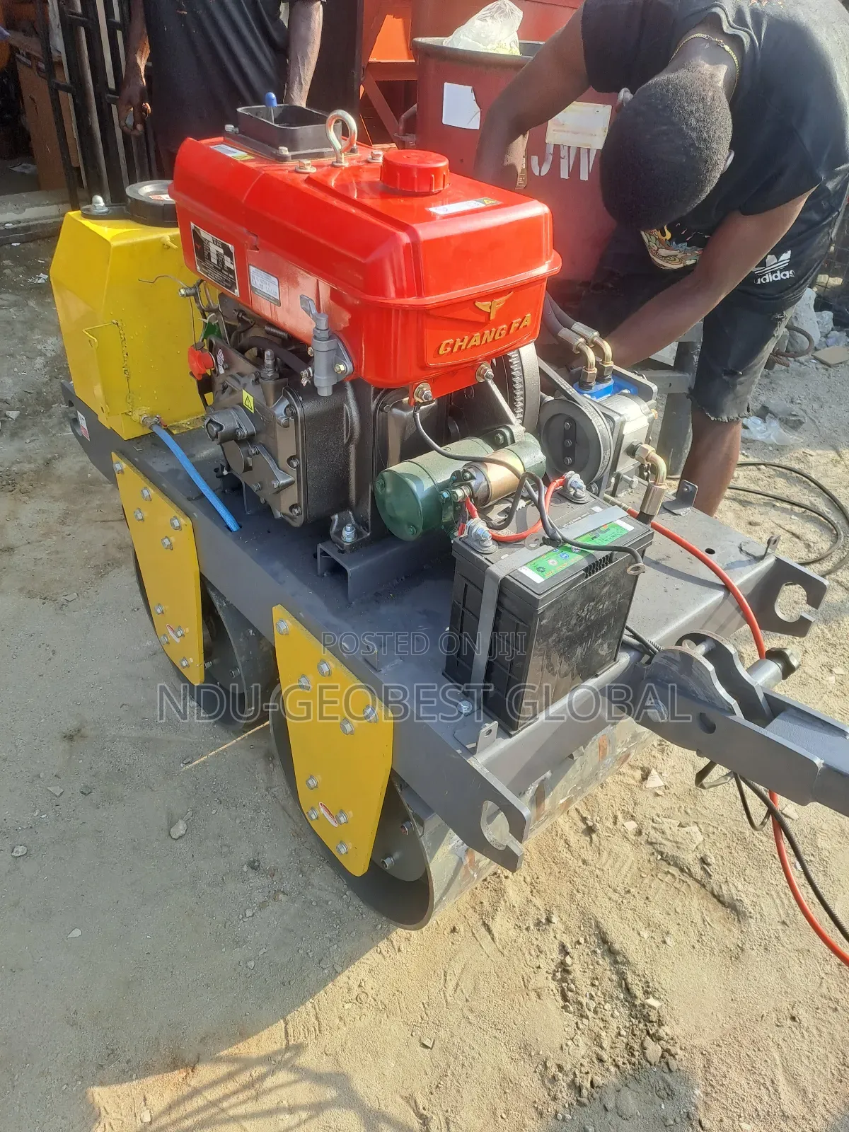 Walk-behind Double Drum Vibratory Road Roller