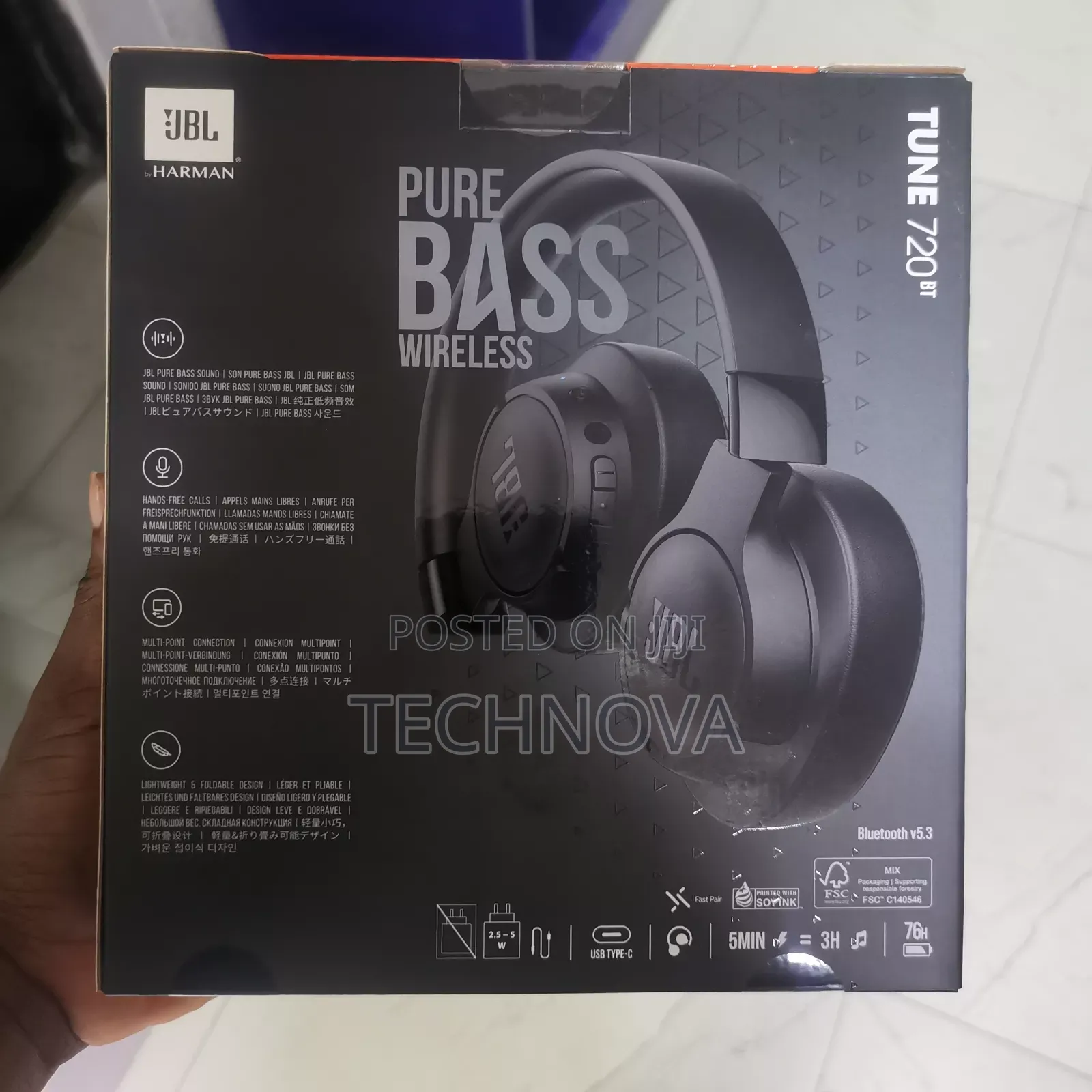 JBL Tune 720bt Are Wireless Over-Ear Headphones