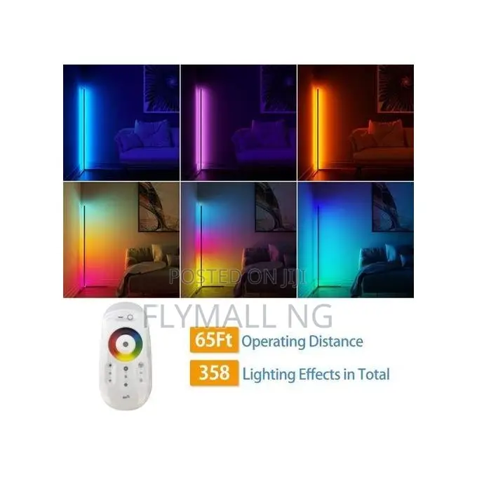 Modern Minimalist Edge Floor Corner Standing Lamp RGB Color