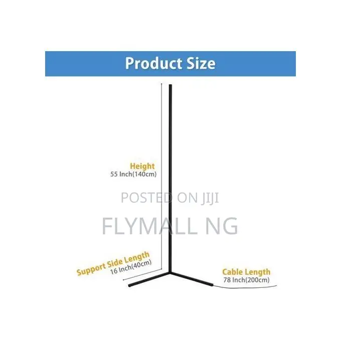 Modern Minimalist Edge Floor Corner Standing Lamp RGB Color