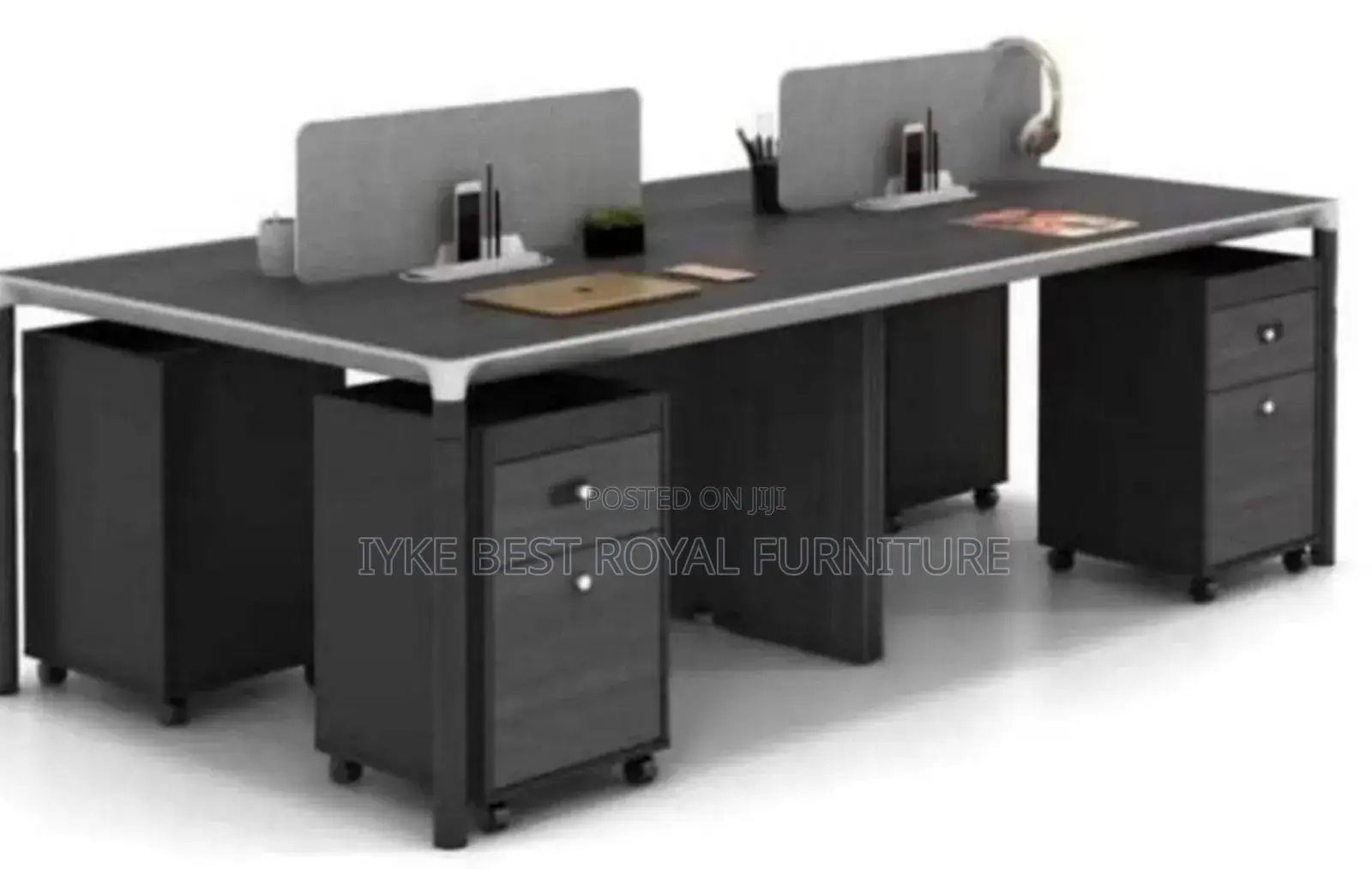 4seater Office Workstation With Mobel Drawer